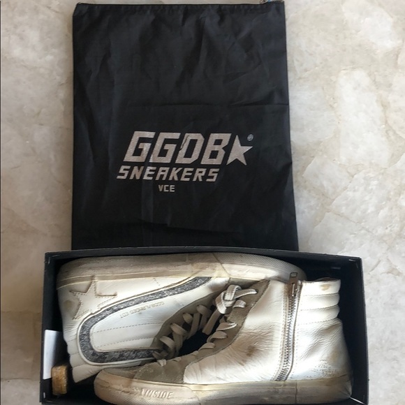 Sold 💕Golden Goose White Slide High-Top Sneakers - Picture 7 of 7